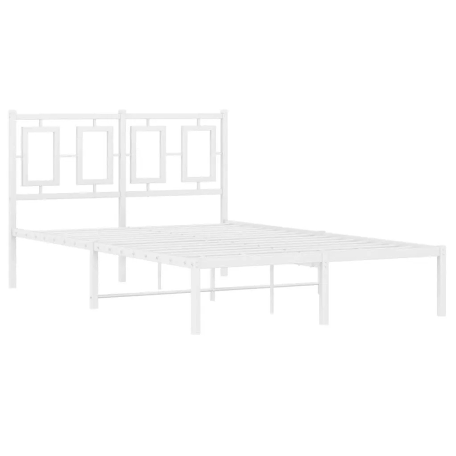 vidaXL Bettgestell mit Kopfteil Metall Weiß 120x200 cm 374288 günstig online kaufen