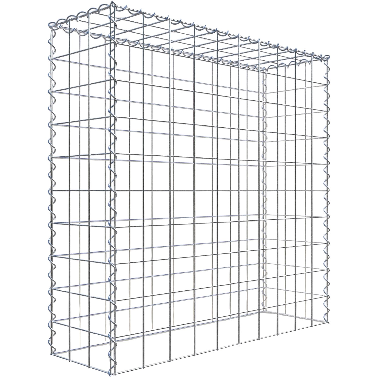 Gabiona Gabione-Anbaukorb Typ 3 100 x 100 x 30 cm Maschenw 10 x 10 cm