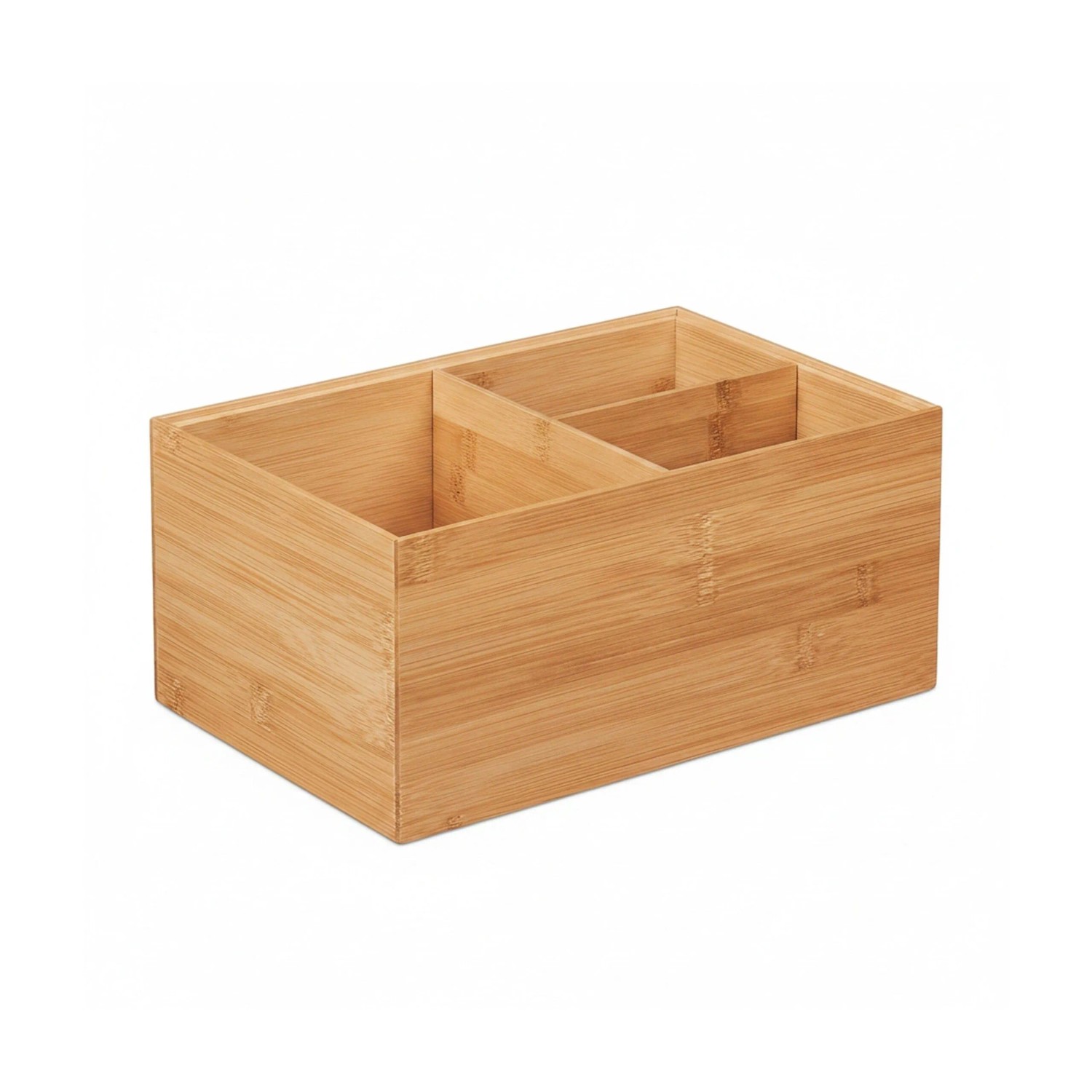 Relaxdays Aufbewahrungsbox Bambus Natur Stapelbar 14 cm x 30 cm x 20 cm 1 kg