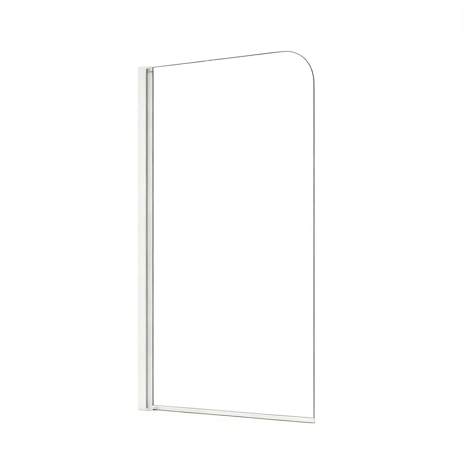 AICA Badewannenfaltwand Gebogenes Glas Pendeltür 80 x 140 cm 4 mm ESG Weiß