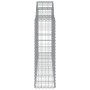 vidaXL Gabionen mit Hochbogen, 11er Set, 200x30x100/120cm, aus verzinktem Eisen.