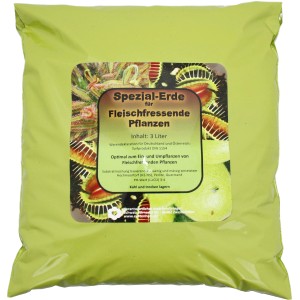 Sack Erde für Fleischfressende Pflanzen, 3 Liter, Spezialerde zum Umtopfen und zur Anzucht.