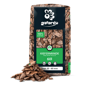 Sack Galamio Kiefernrinde Grob 60l, Rindenmulch für den Garten.