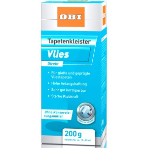 OBI Tapetenkleister Vlies Direkt, 200g Packung für Vliestapeten, hohe Klebkraft.