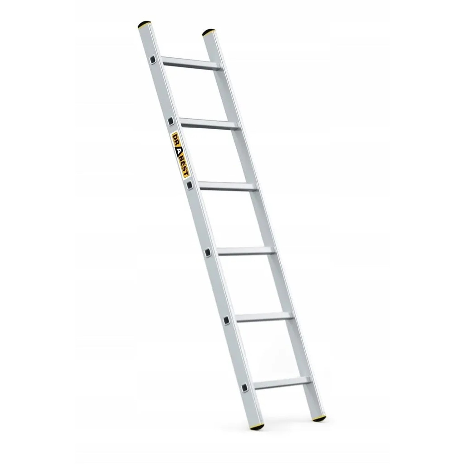 DRABEST Professionelle Aluminium Anlegeleiter 1x6, 6 Sprossen