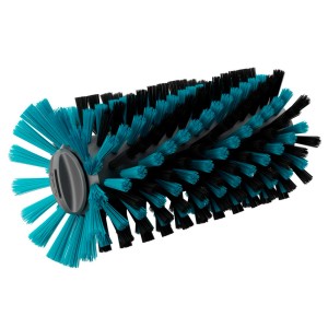 Gardena Walzenbürste Medium für AquaBrush Akku-Multi-Reiniger, mit blauen und schwarzen Borsten.