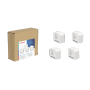 Bosch Smart Home Licht-/Rollladensteuerung II 4er-Pack. Vier weiße Module für Rollladen- und Lichtsteuerung.