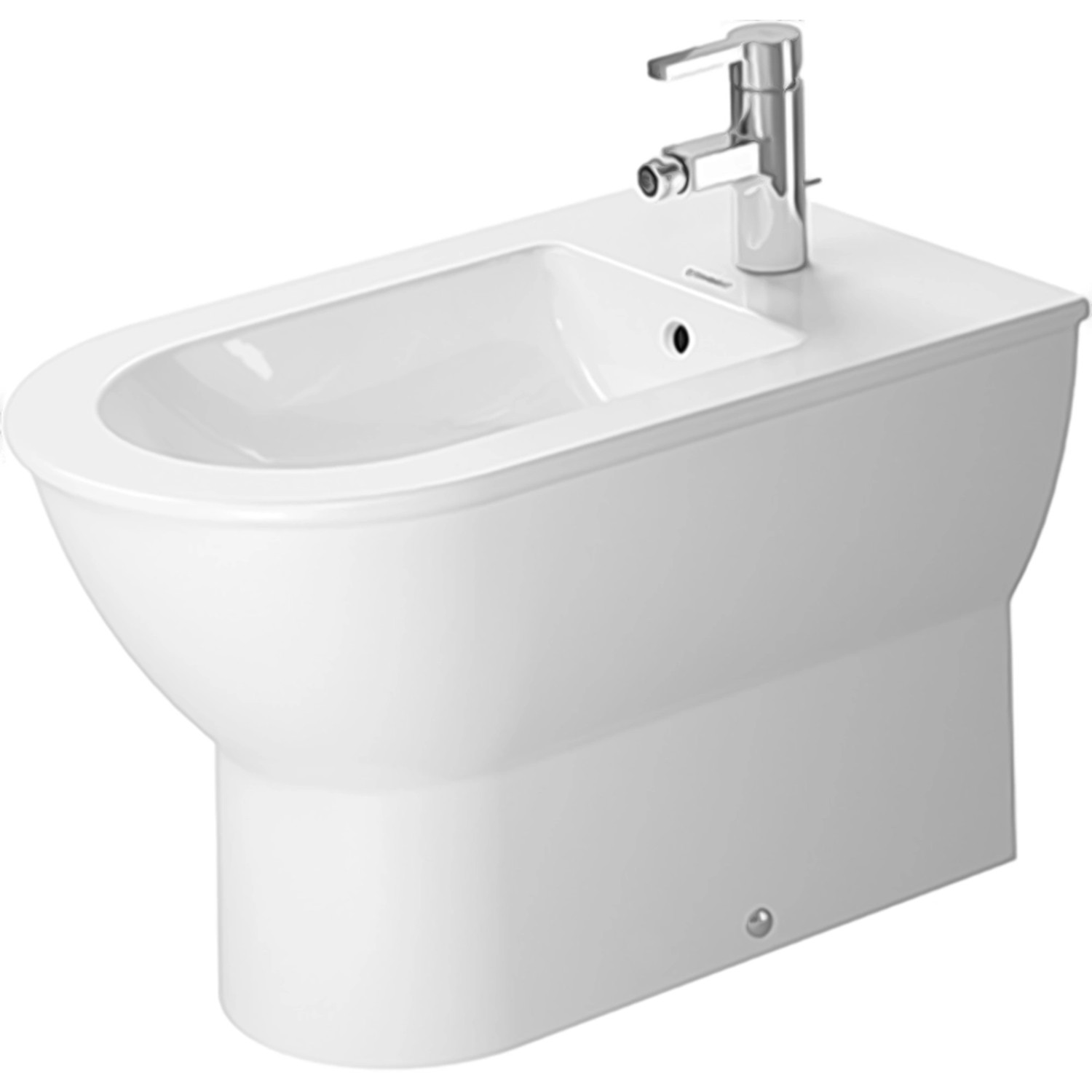 Duravit Stand-Bidet Darling New Weiß mit Überlauf + 1 Hahnloch