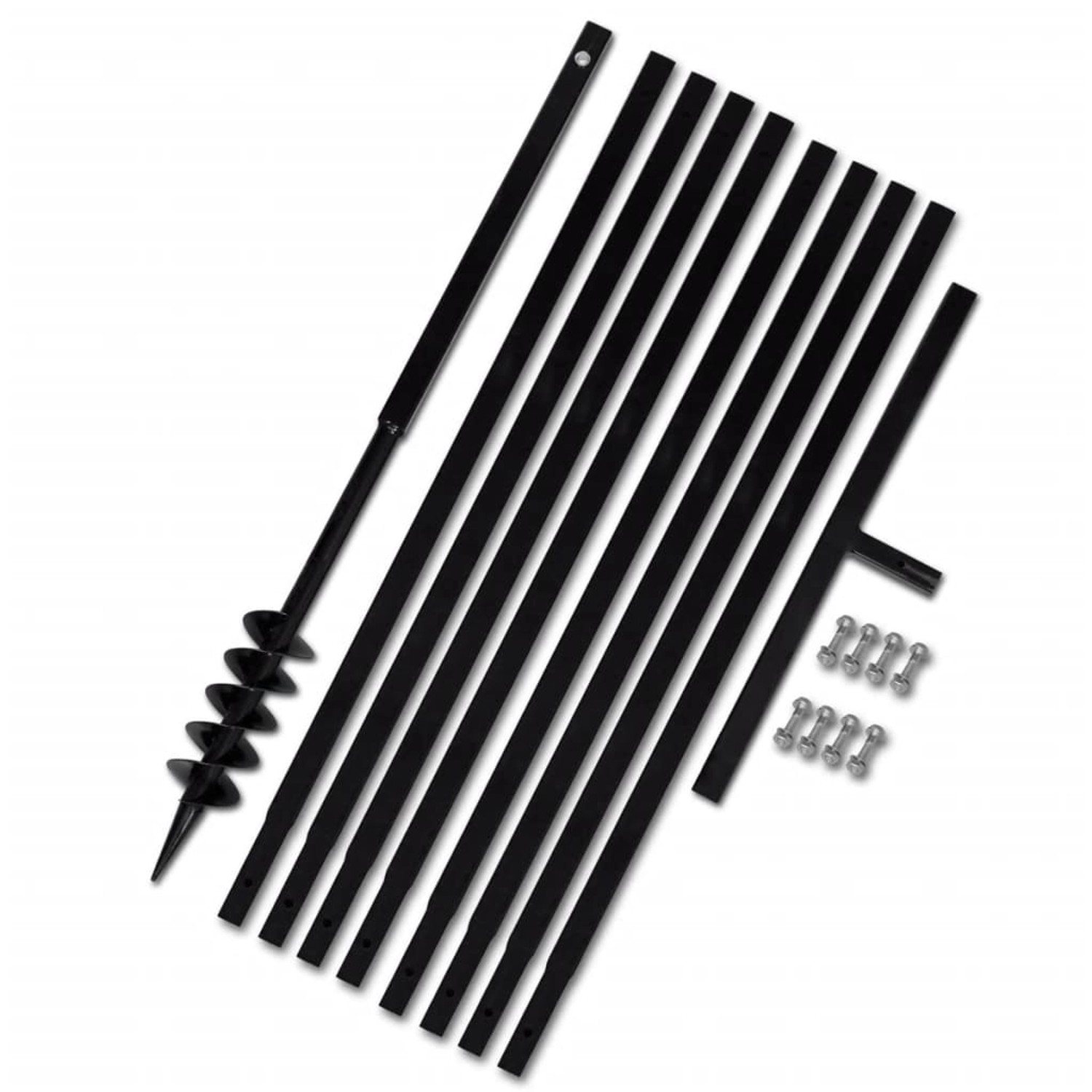 vidaXL Erdbohrer mit Griff 80 mm Verlängerungsrohr 9 m 270540