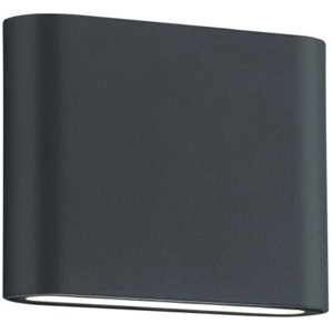 Moderne Trio LED-Wandleuchte Thames II in Anthrazit für Innen & Außen. Up-and-Down Licht.