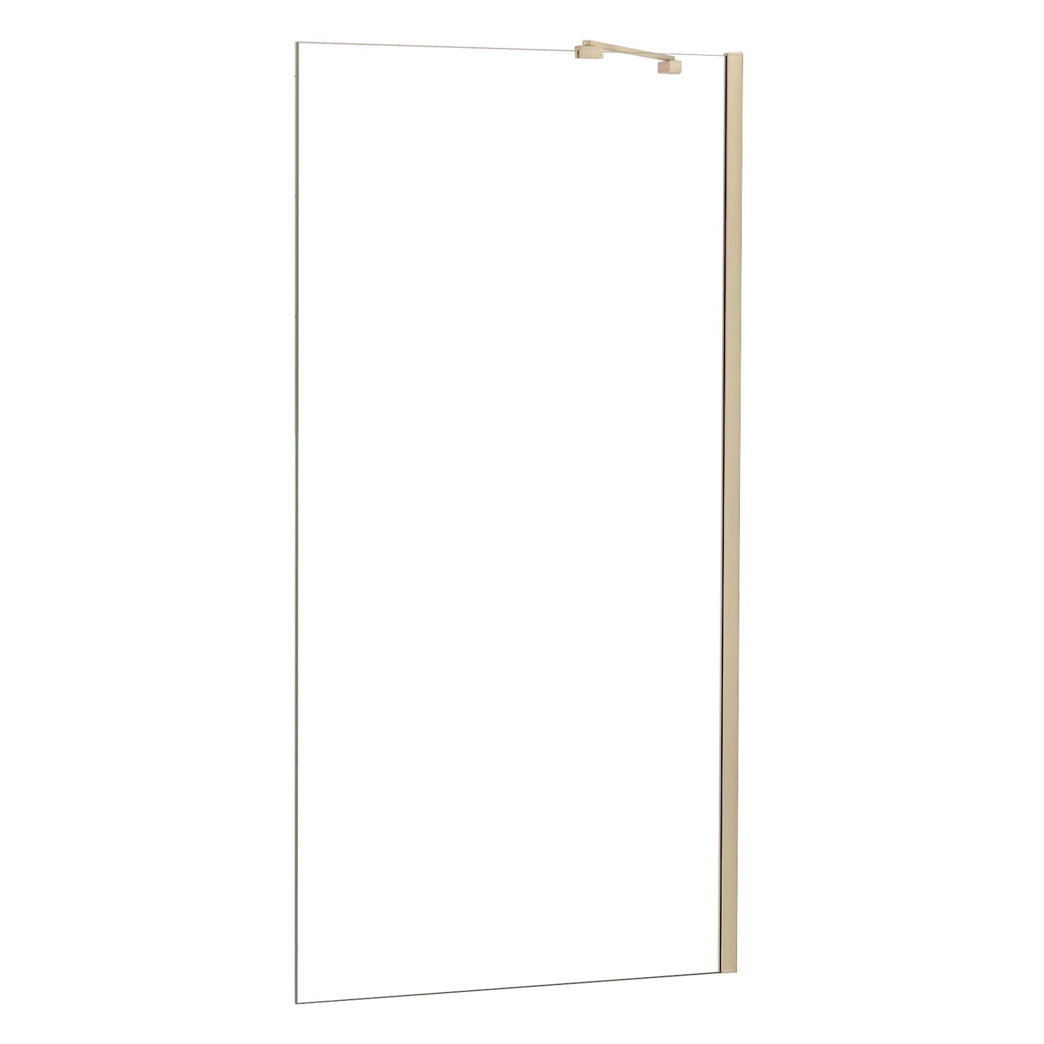AICA Walk in Dusche 40 x 200cm Duschwand 8mm ESG NANO Glas mit Gold Diagona günstig online kaufen