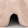 Detailansicht: Runder, altrosa Fellteppich „Pergamon Luxus Super Soft“ (120 cm) mit weichem Flor.