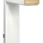 Türrahmen GL22R CPL Esche Pore Weiß, 86x198,5x20,5 cm, Anschlag links.