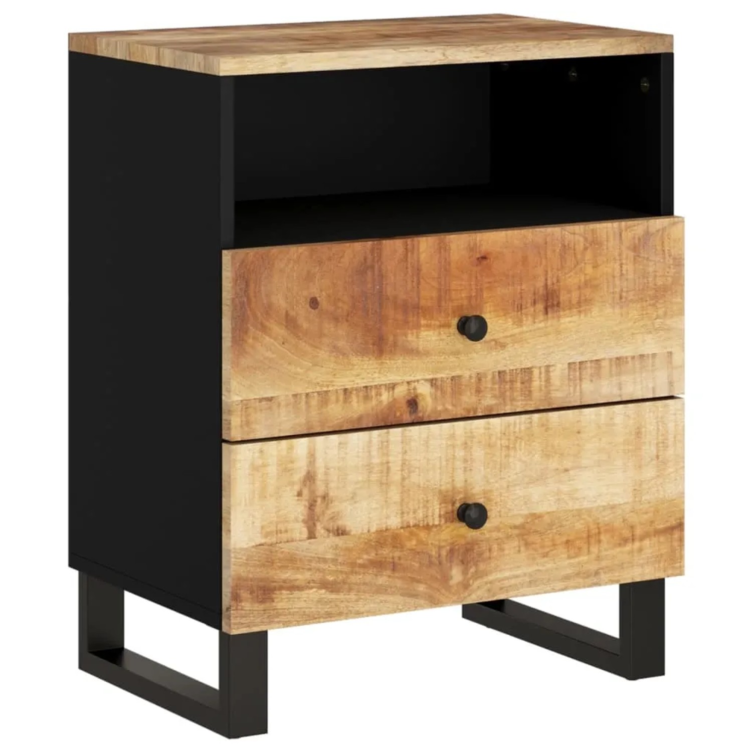 vidaXL Nachttisch 50x33x62 cm Massivholz Mango & Holzwerkstoff 350664