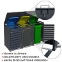 KARAT Mülltonnenbox Magnus für 3 Tonnen (60-240L) mit Edelstahlrahmen, wetterfest und abschließbar.