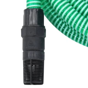vidaXL Saugschlauch mit PVC-Anschlüssen Grün 10 m PVC 151072