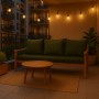 Grünes Setgarden Bankkissen-Set für 2-Sitzer Gartenbank (120x60 + 2x50x56cm).