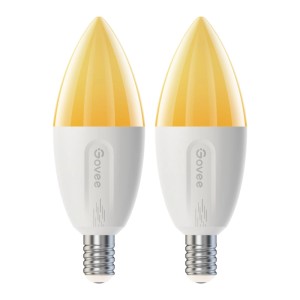 2er Set Govee E14 LED Leuchtmittel in Glühlampenform, 6500K, 450lm, 5W, smarte Steuerung.
