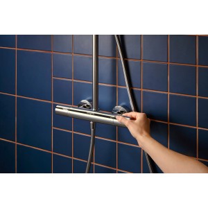 Hansgrohe Duschsystem Activera S 240 EcoSmart Regendusche mit Thermostat Chrom