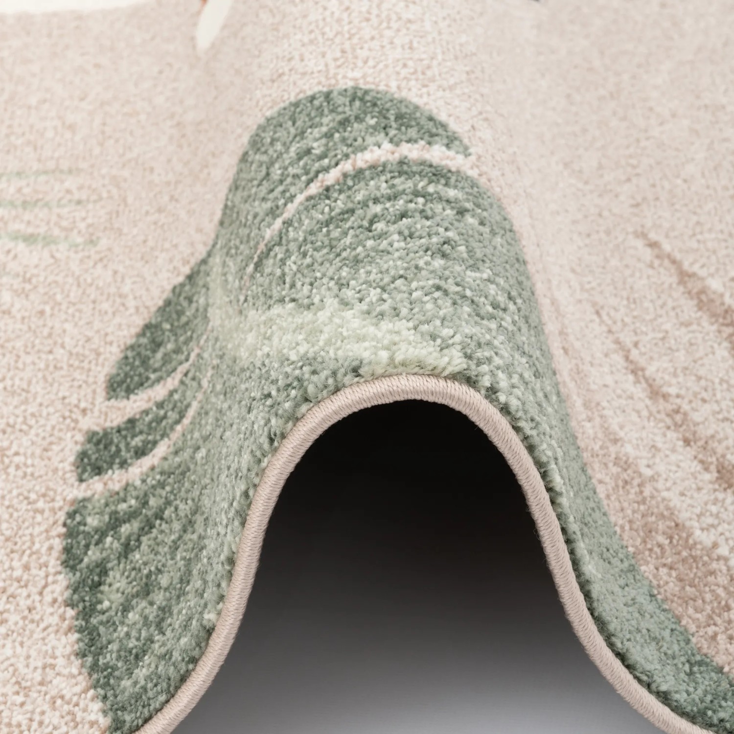 Detailansicht: Bunter Pergamon Kinderteppich Softstar Kids Tierwelt, 80x150cm.