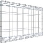 Leere Gabiona C-Ring-Gabione, 40x100x20 cm, Maschenweite 10x10 cm, aus verzinktem Draht.