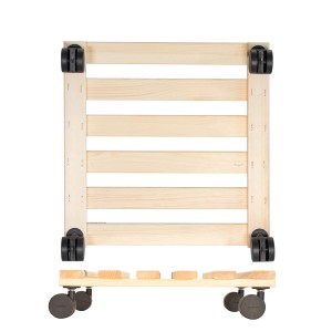 Wagner Multi Roller GH0650 Rolluntersetzer aus Holz mit Kirschblütenmuster und Rollen.