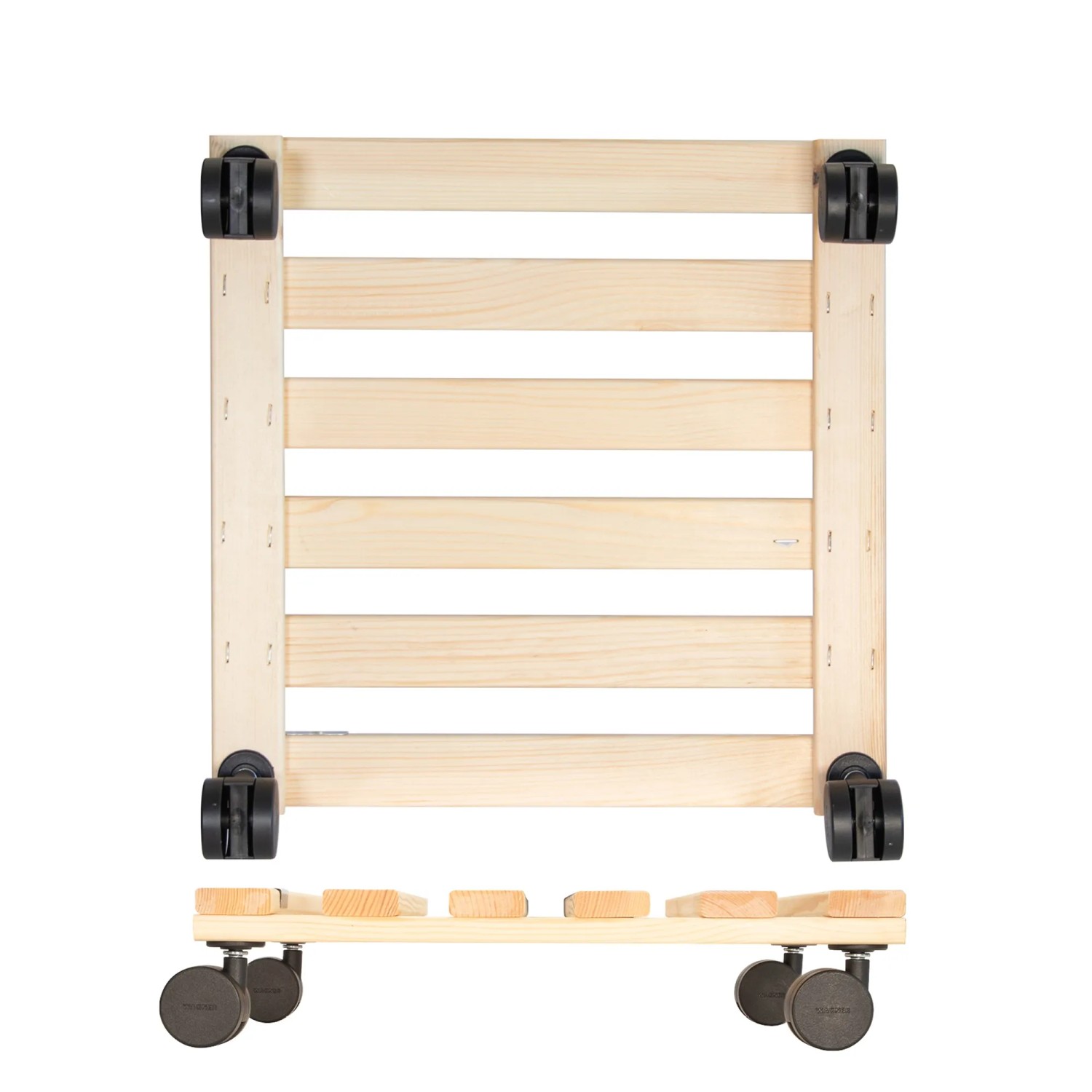 Wagner Multi Roller GH0650 Rolluntersetzer aus Holz mit Kirschblütenmuster und Rollen.