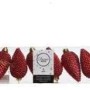 Kaemingk Christbaumschmuck Zapfen Bruchfest 4,5 cm H 8 cm 6 Sueck Rot