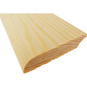 Kiefer Sockelleiste, 60 mm hoch, 2400 mm lang. Holzleiste für Bodenabschluss.