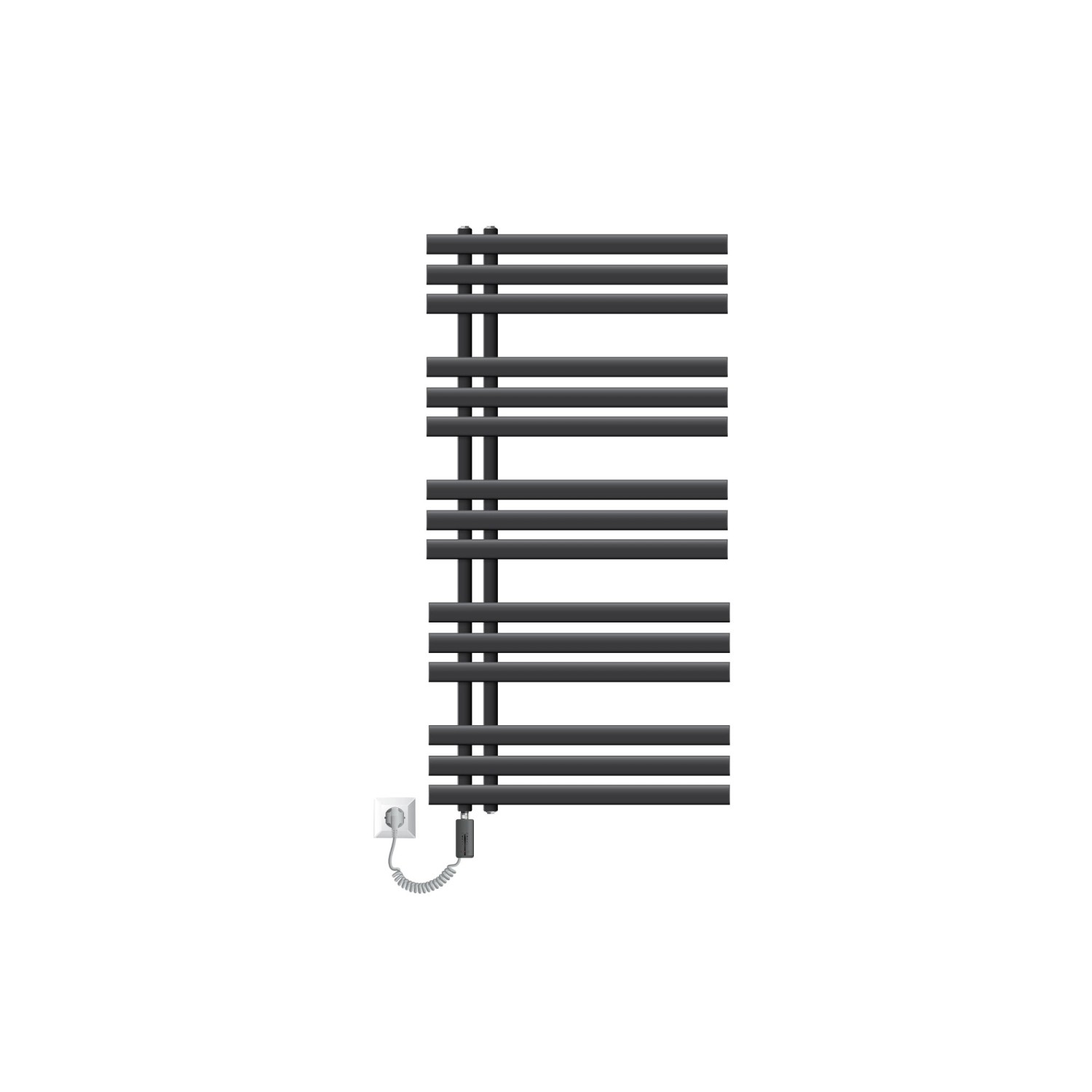 LuxeBath Badheizkörper Iron EM 600 x 1200 mm Anthrazit mit Heizstab 1200W T günstig online kaufen