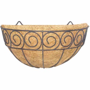 Siena Garden Wandampel Scroll mit Kokoseinlage, Hängetopf für Pflanzen.