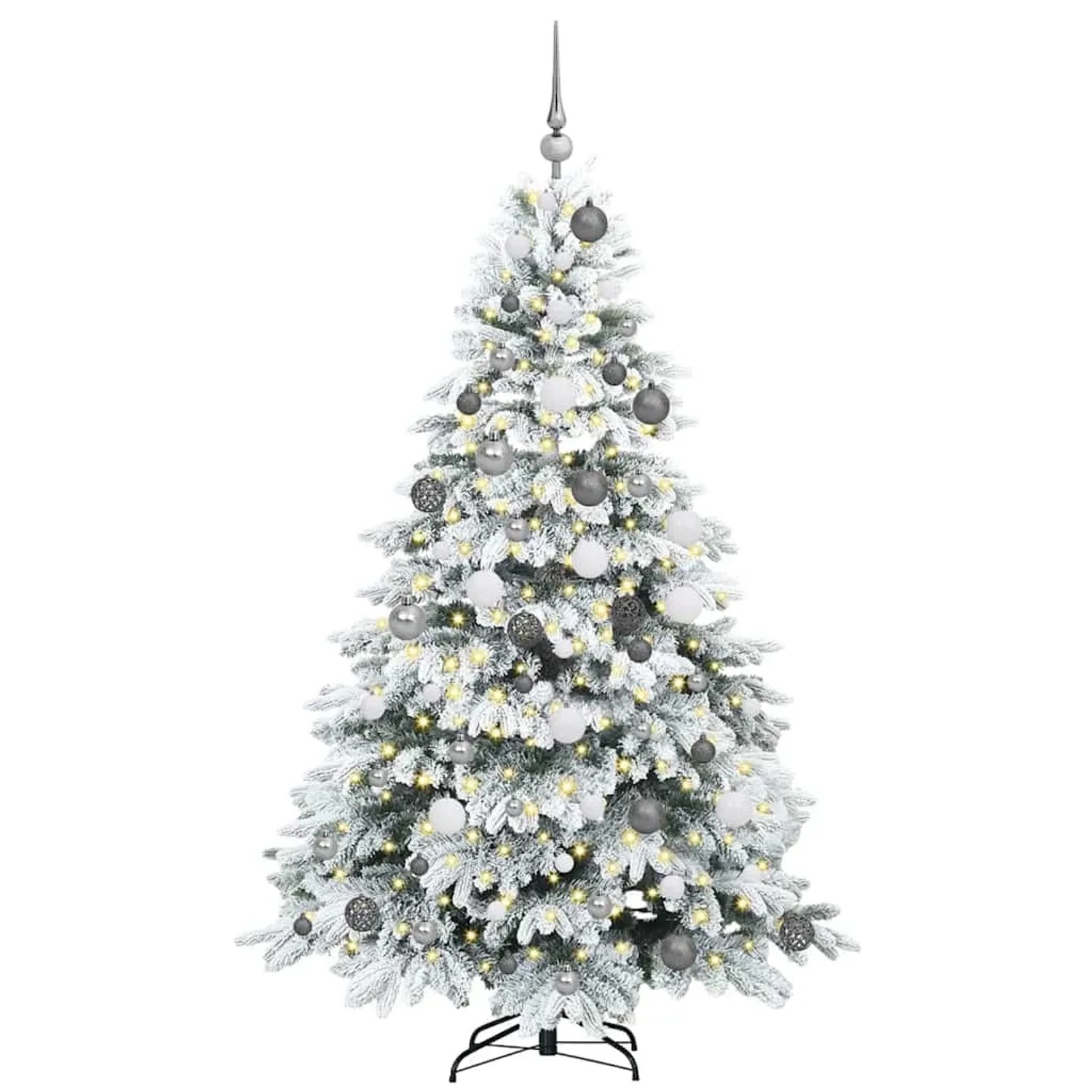 vidaXL Künstlicher Weihnachtsbaum mit 300 LEDs Grün 180 cm PE und PVC 3397613