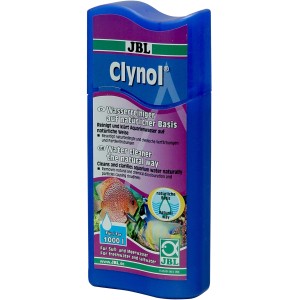 Blauer JBL Clynol Wasserreiniger (100ml) für klare Aquarien. Wasseraufbereiter für Süß- und Meerwasser.