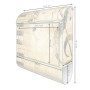 Banjado Design Briefkasten Weiß Pulverbeschichtet 39x47x14cm 2 Schlüssel Mit Zeitungsfach Motiv Music_6