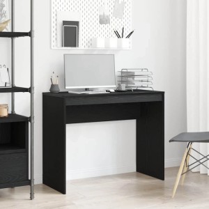 Schwarzer Schreibtisch Eiche Optik, 90x40x72cm, aus Holzwerkstoff. Ideal für Büro und Arbeitszimmer.