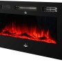 El Fuego Elektrokamin Bern 130 mit LED-Flammeneffekt und schwarzem Rahmen zur Wandmontage.