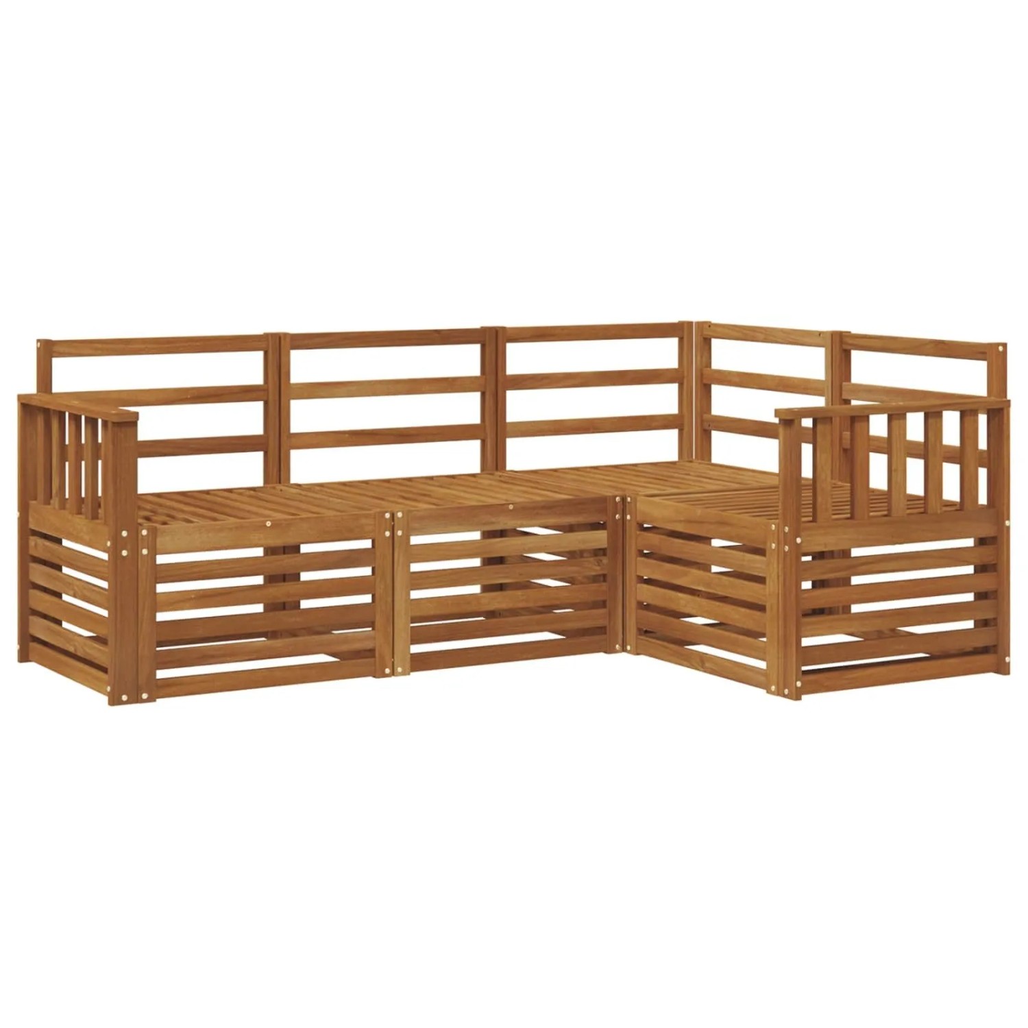 vidaXL Sofagarnituren 4 Tlg Natur Massivholz Akazie 3374719