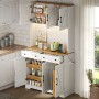 Merax Küchenschrank 180x100x40 cm LED Steckdosen Ausziehbarer Organizer Türablage_4