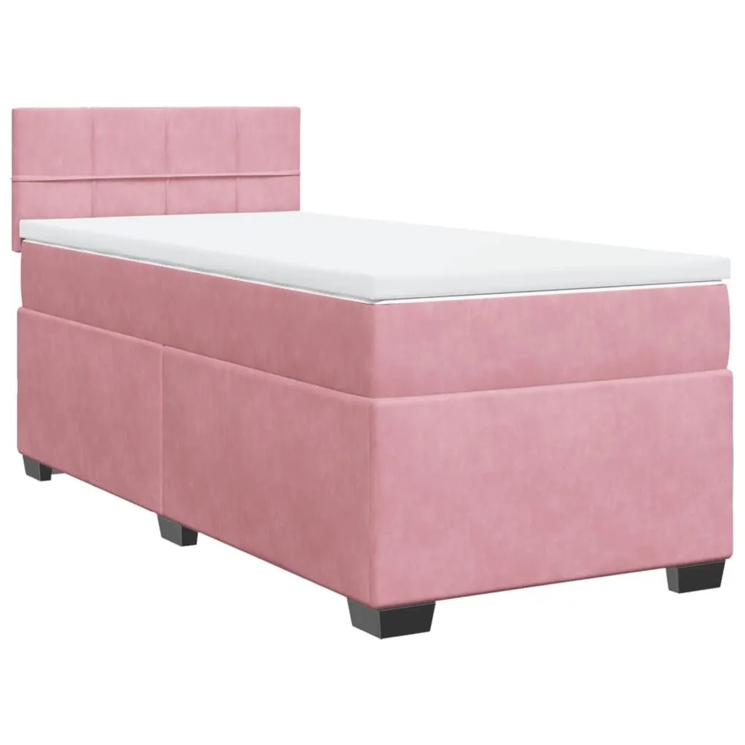 vidaXL Boxspringbett mit Matratze Rosa 90x190 cm Samt 3286203 günstig online kaufen
