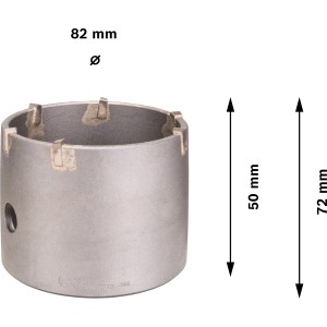 Bosch Hohlbohrkrone Pro SDS-plus-9 CoreCutter Ø 82 mm für Schalterdosen in Beton, Mauerwerk, Kalksandstein.