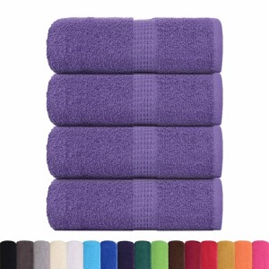 vidaXL Waschhandtücher 4 Stück FROGN Lila 30x30 cm 100% Baumwolle 136873