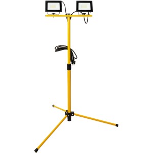 LED's Work LED-Arbeitsleuchte mit Stativ, 40W, 4000K, gelbes Stativ, zwei Strahler.