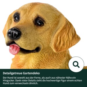 VERDOBA Teich Gartenfiguren Hund