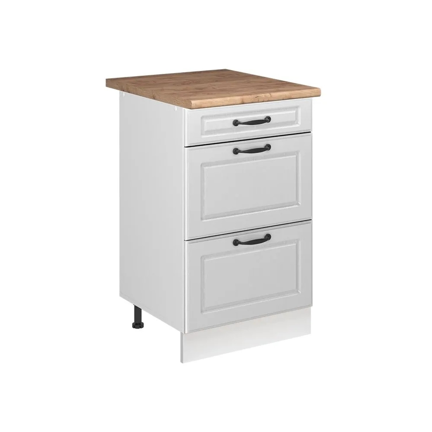 Vicco Küchenunterschrank R-Line Weiß Landhaus/Weiß 50 x 82 Arbeitsplatte Goldkraft Eiche Art Nr 69724