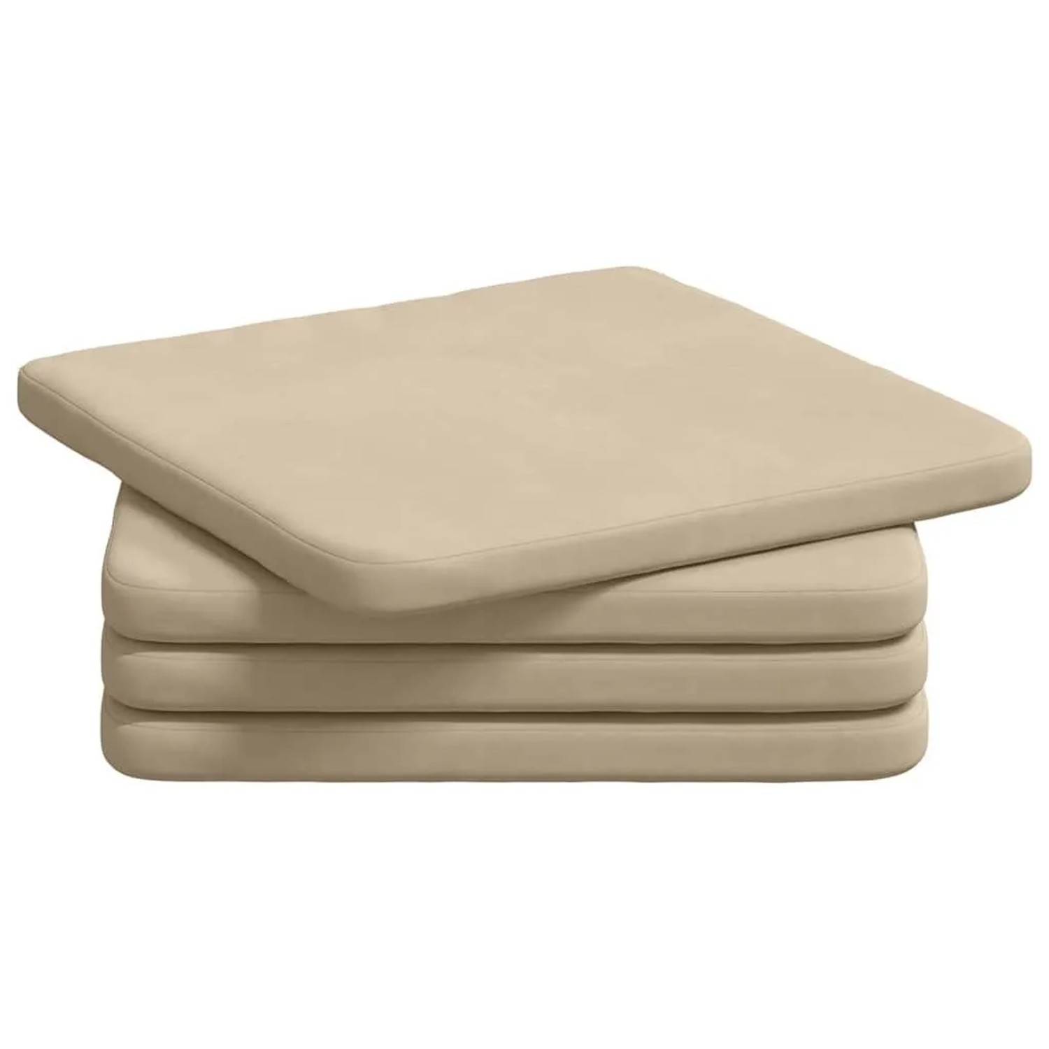 vidaXL Sitzkissen 4 Stk Creme 40 x 40 x 3 cm Mikrofaserstoff 42015222 günstig online kaufen