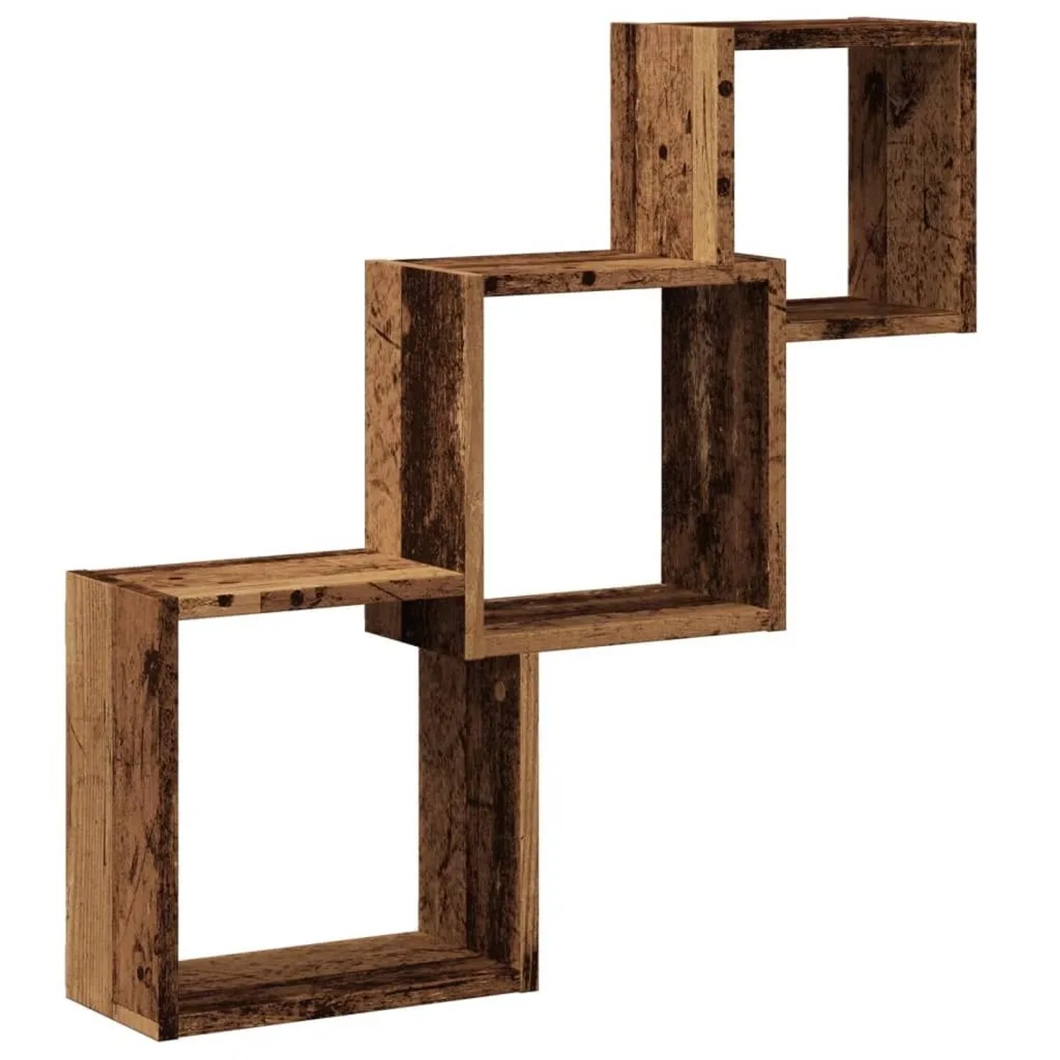 vidaXL Würfelregale Altholz-Optik 68x15x68 cm Holzwerkstoff 855814