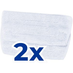 Vileda Steam XXL: 2er-Pack Ersatzbezüge für Dampfreiniger, Mikrofaser, weiß.
