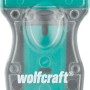 wolfcraft Schaber mit Kunststoffklingen für empfindliche Oberflächen, mit Ersatzklingen im Magazin.