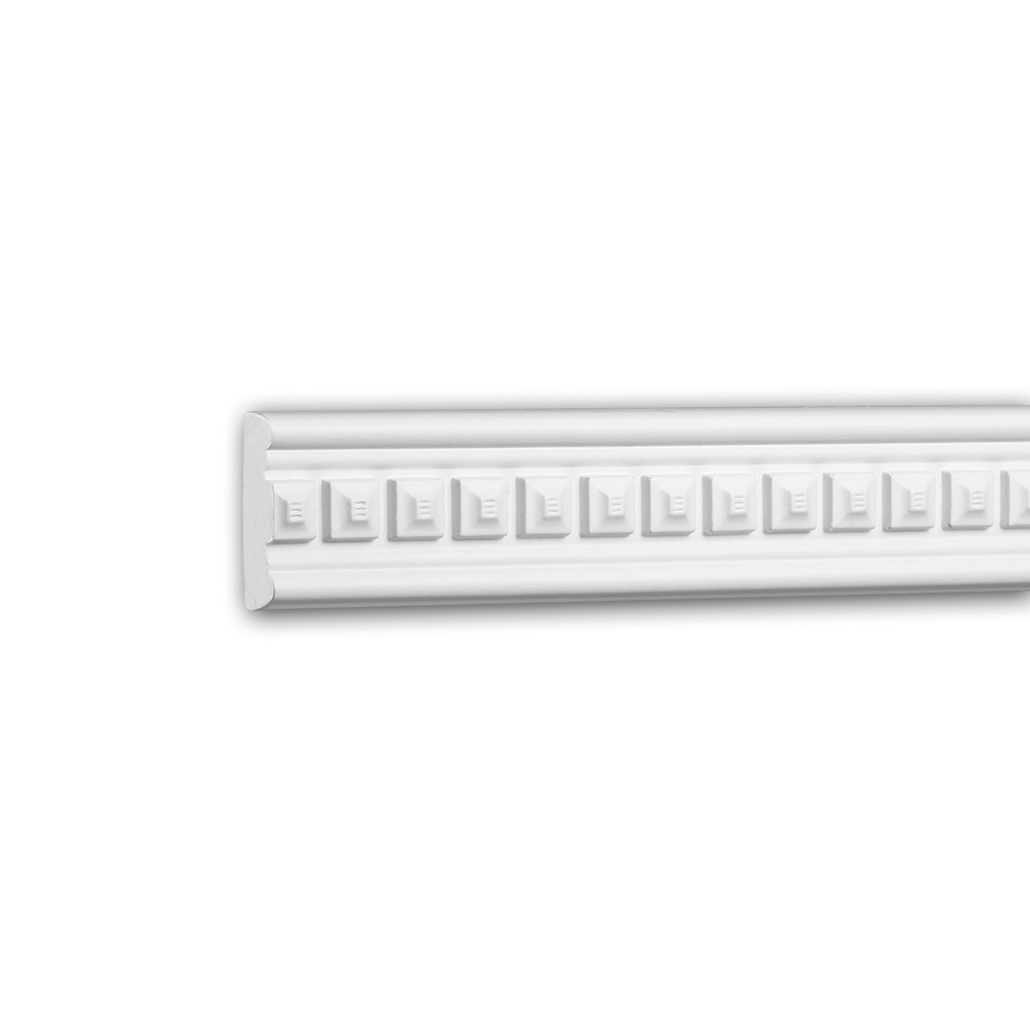 PROFHOME 151359 Wand- und Friesleiste Stuckleiste Zierleiste Friesleiste 2 m 200 cm x 1 cm x 3,6 cm Weiß