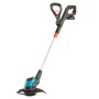 Gardena Akku-Trimmer EasyCut 23/18V Set mit RotorCut-System und Pflanzenschutzbügel.